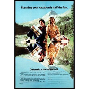 1978 Colorado Planning Your Vacation Is Half The Fun Vintage Print Ad Rockies